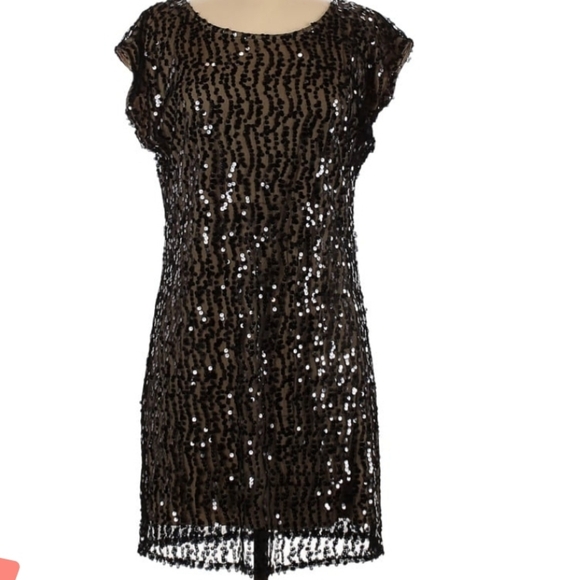 Laundry by Design Dresses & Skirts - Laundry Black Sequin Dress with Cap Sleeves